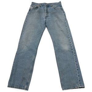 Vintage 90's Levi's 501 Men's 30x30 Light Wash Denim Jeans Button Fly USA